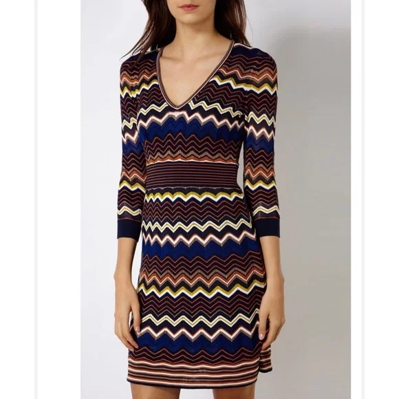 Karen Millen | Dresses | Karen Millen Zig Zag Stripe Knit Dress | Poshmark